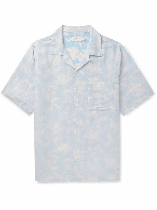 Photo: Onia - Air Convertible-Collar Floral-Print Woven Shirt - Blue