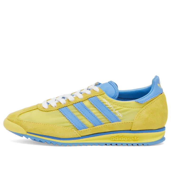 Photo: Adidas x Sporty & Rich SL72 Sneaker in Light Yellow/Real Blue/White
