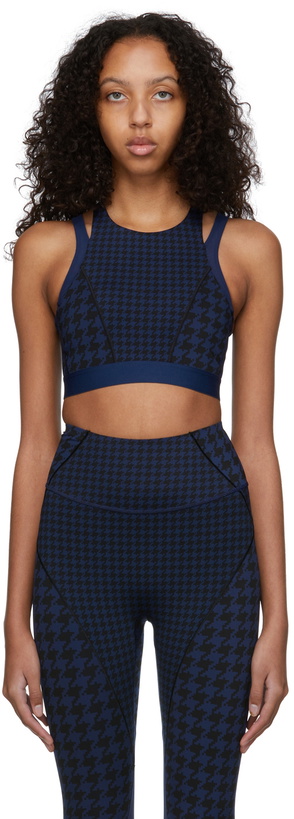 Photo: adidas x IVY PARK Blue Monogram Halter Sport Bra