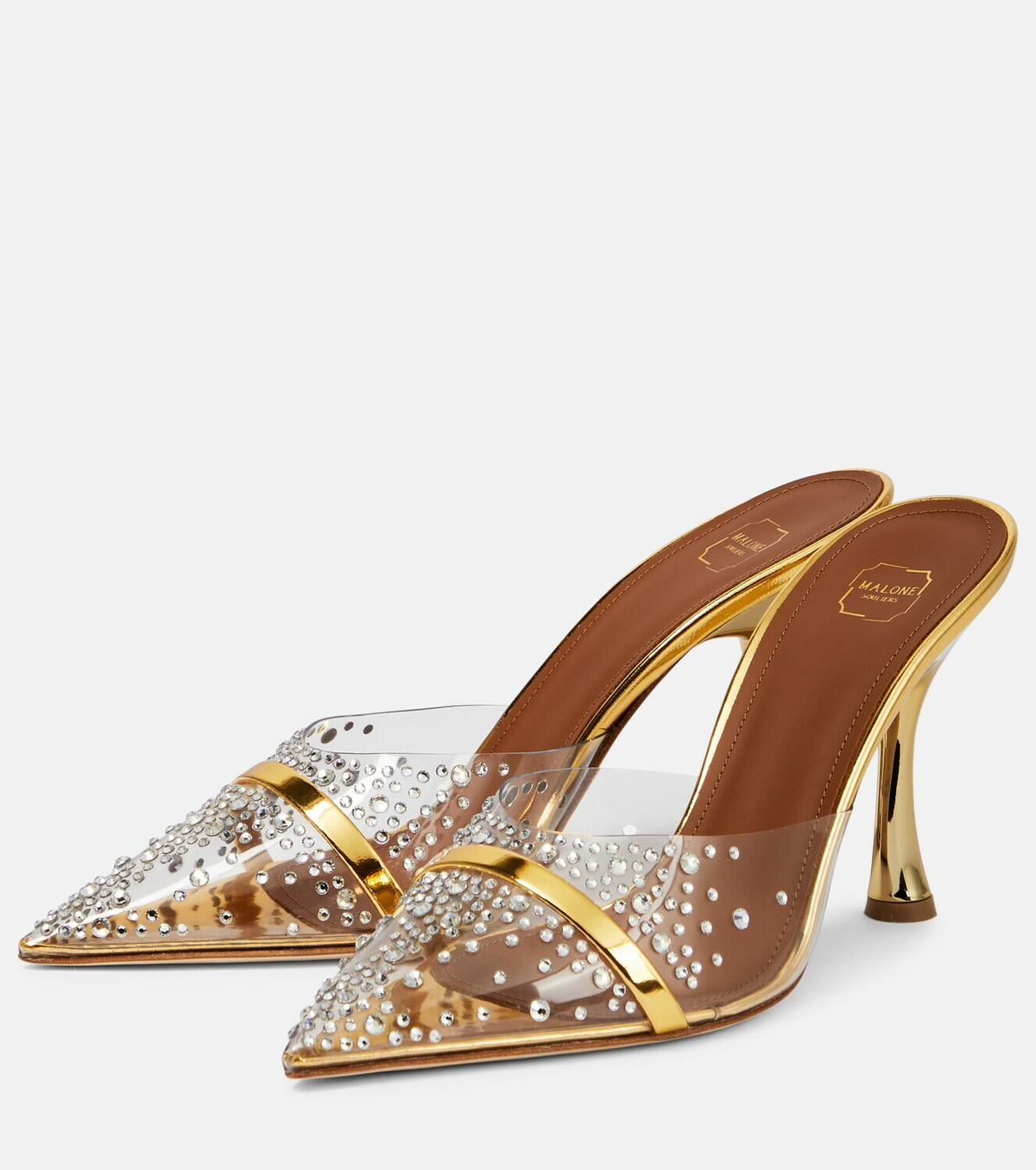 Malone Souliers Joella crystal-embellished PVC mules Malone Souliers