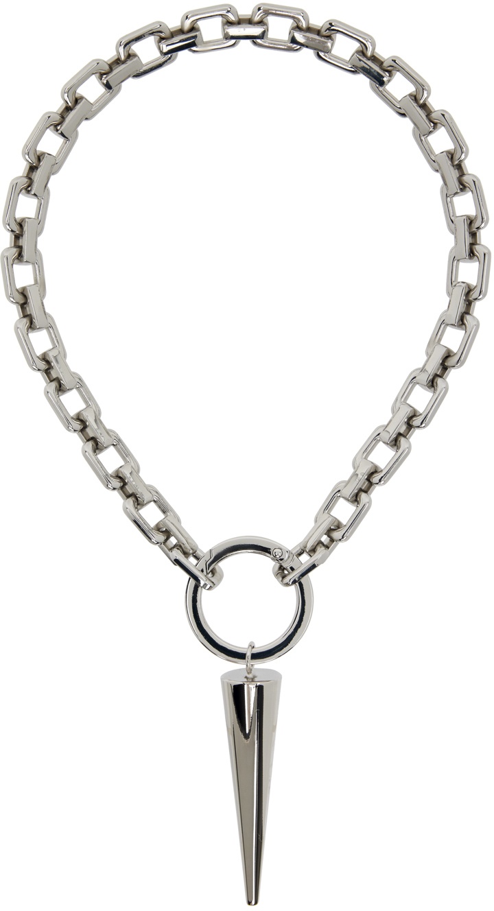 1017 ALYX 9SM Silver Spike Chunky Chain Necklace