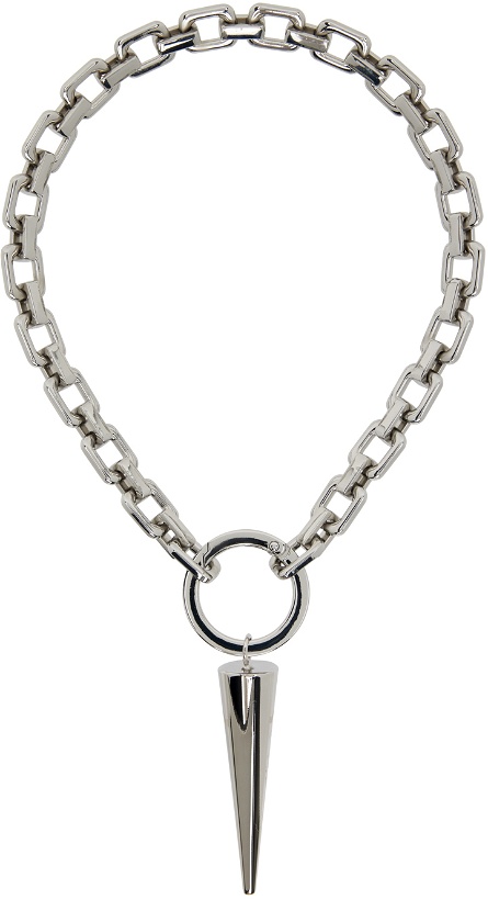 Photo: 1017 ALYX 9SM Silver Spike Chunky Chain Necklace
