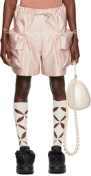Simone Rocha Pink Cargo Flap Shorts