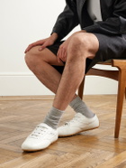 McQueen - Logo-Print Leather Sneakers - White