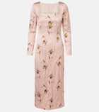 Emilia Wickstead Renne floral satin midi dress