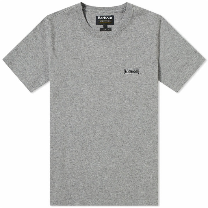 Photo: Barbour Men's International Small Logo T-Shirt in Anthracite