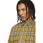 Fear of God Yellow Flannel Plaid Shirt Jacket