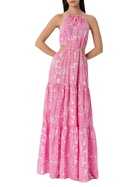 MC2 Saint Barth Woman Cut Out Long Dress Kaby With Paisley Print