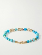 Luis Morais - Drill Bit 14-Karat Gold Multi-Stone Beaded Bracelet