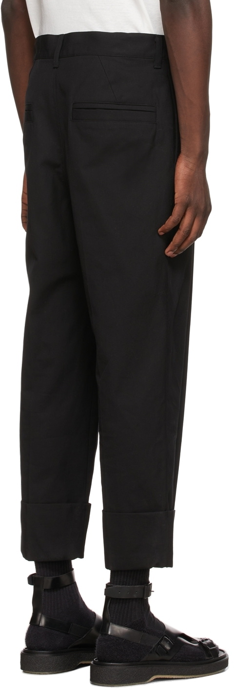 BED J.W. FORD Black Cotton Canvas Trousers