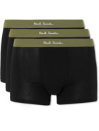 Paul Smith - Three-Pack Stretch-Cotton Boxer Briefs - Black