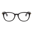 Gucci Black Oval Bee Glasses