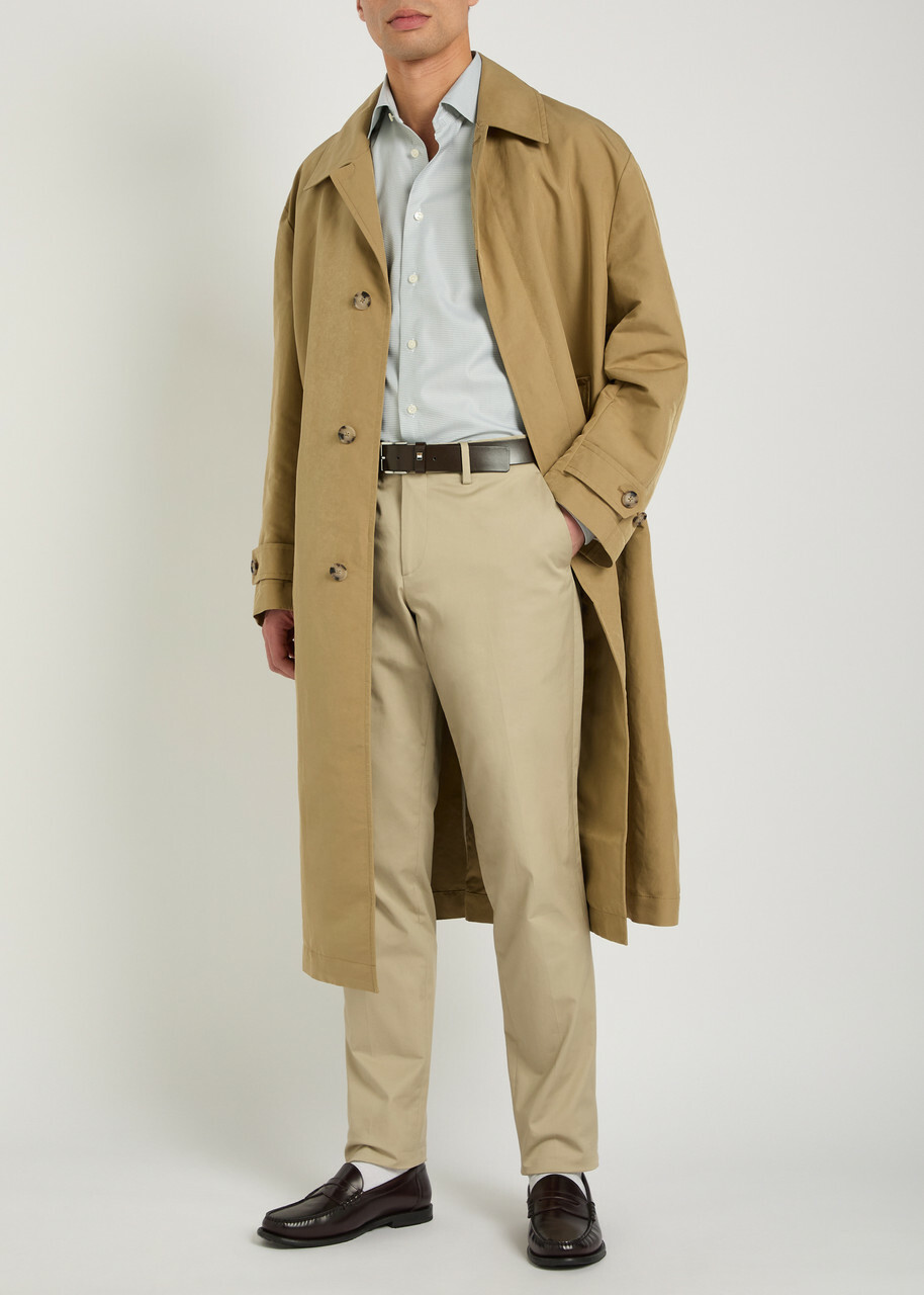 Eton Houndstooth Cotton-twill Shirt Light Green