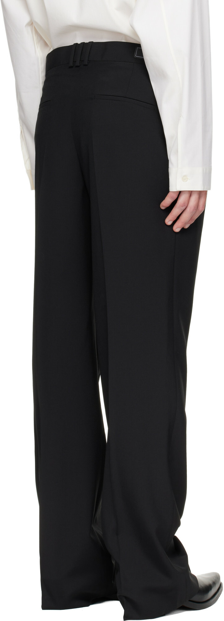 BALMAIN Black Wool Trousers