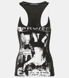 Y/Project Printed cotton jersey tank top