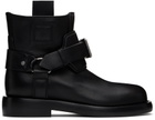 Burberry Black Leather Cobble Boots