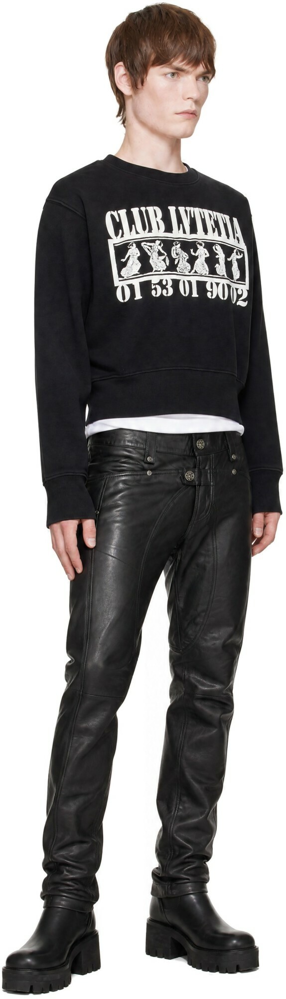 VAQUERA Black Leather Daddy Pants