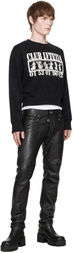 VAQUERA Black Leather Daddy Pants