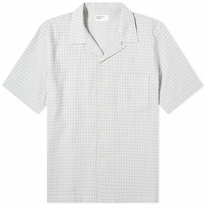 Photo: Universal Works Men's Delos Cotton Road Shirt in Light Olive