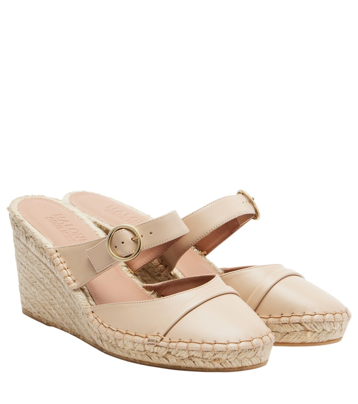 Photo: Malone Souliers Farah leather espadrille wedges