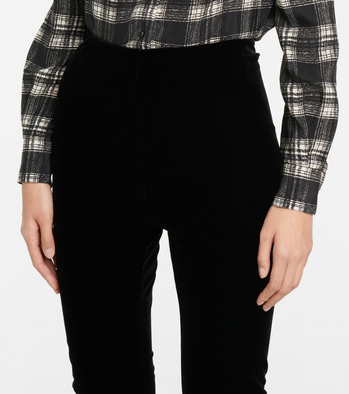 Saint Laurent - Velvet leggings Saint Laurent