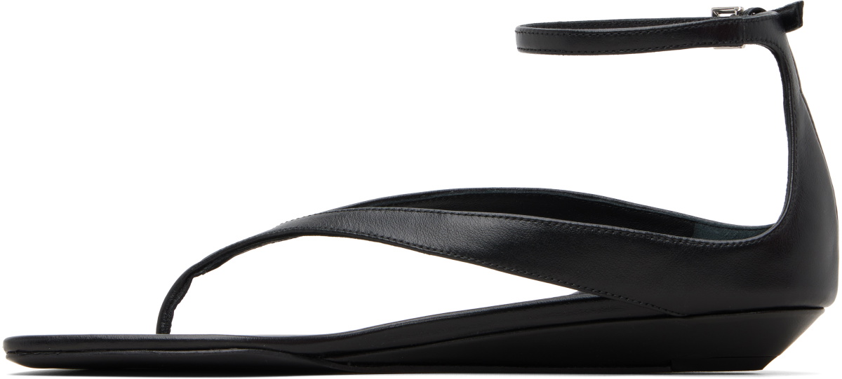 Loulou de Saison Black Zio Flip Flop Sandals