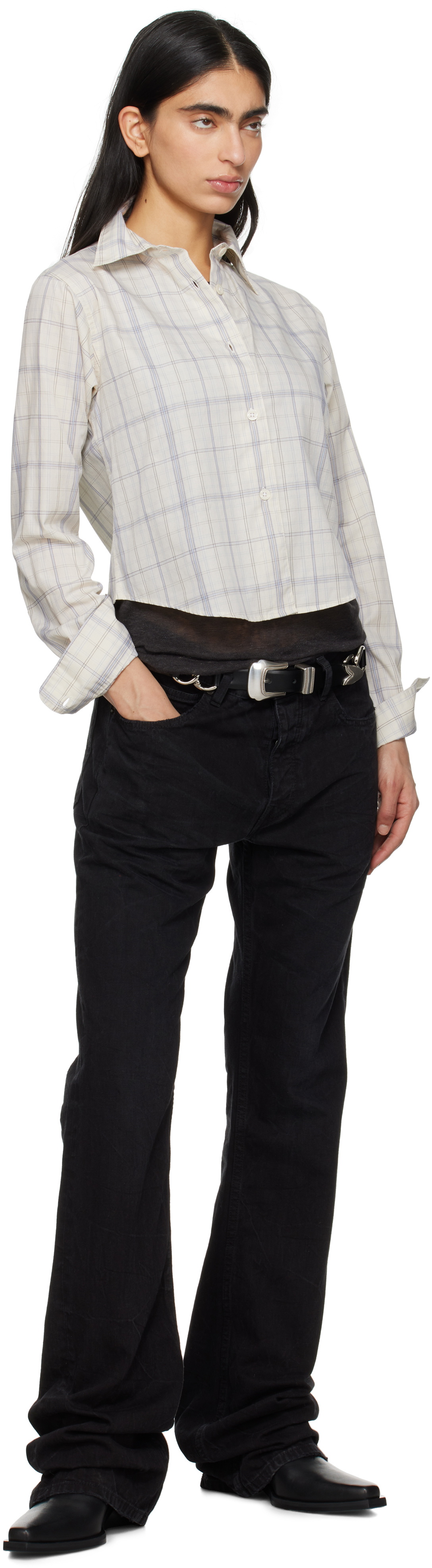 Toga Pulla Black Ring Chain Belt