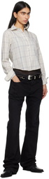 Toga Pulla Black Ring Chain Belt