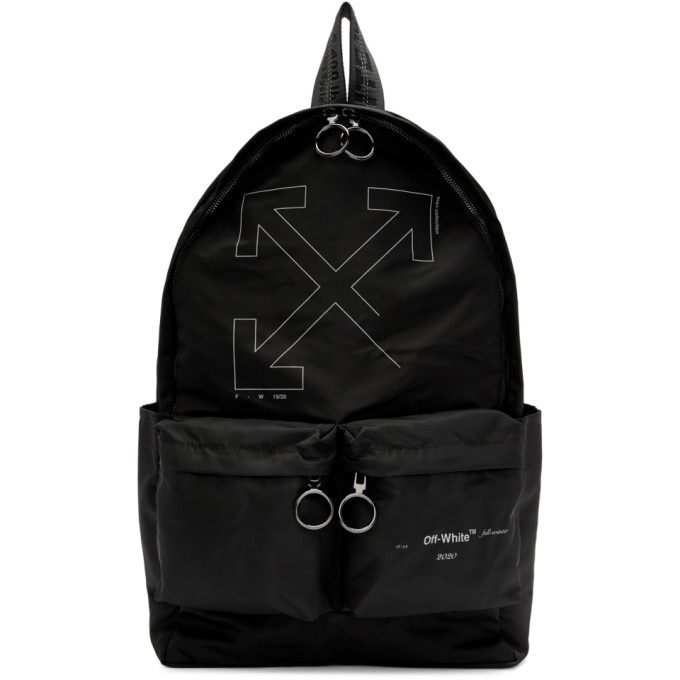 Photo: Off-White Black Unfinished Arrows Backpack