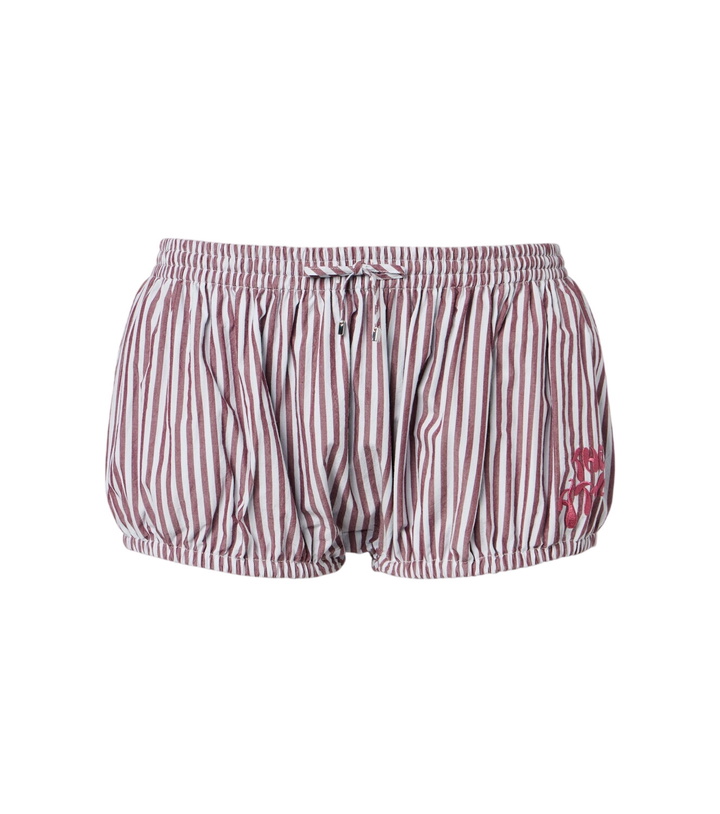 Photo: The Attico Striped cotton shorts