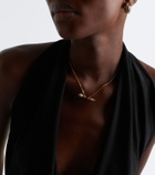 Yvonne Léon Python 9kt gold and enamel pendant necklace with diamonds