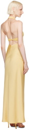 BEC + BRIDGE Yellow Solare Halter Maxi Dress