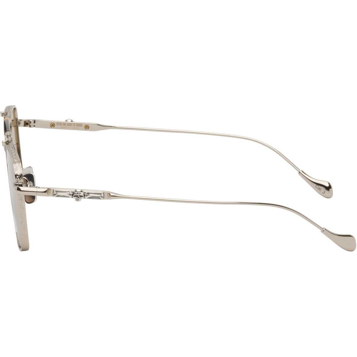 Cutler and Gross Silver The Great Frog Edition Capri Rectangular Sunglasses