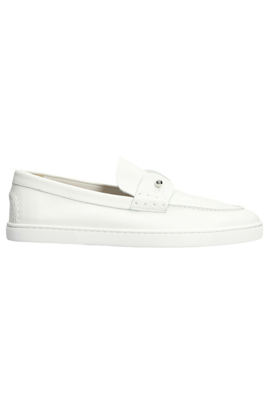 Photo: Christian Louboutin Chambeliboat Loafers In White Leather