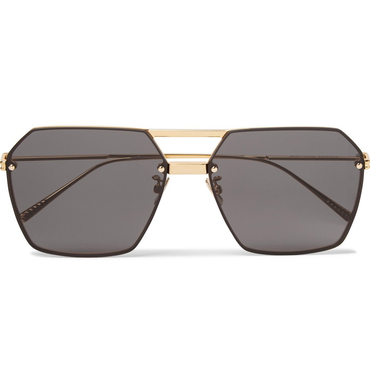 Photo: Bottega Veneta - Aviator-Style Gold-Tone Sunglasses - Gold