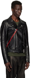 Rick Owens Black Porterville Lukes Stooges Leather Jacket