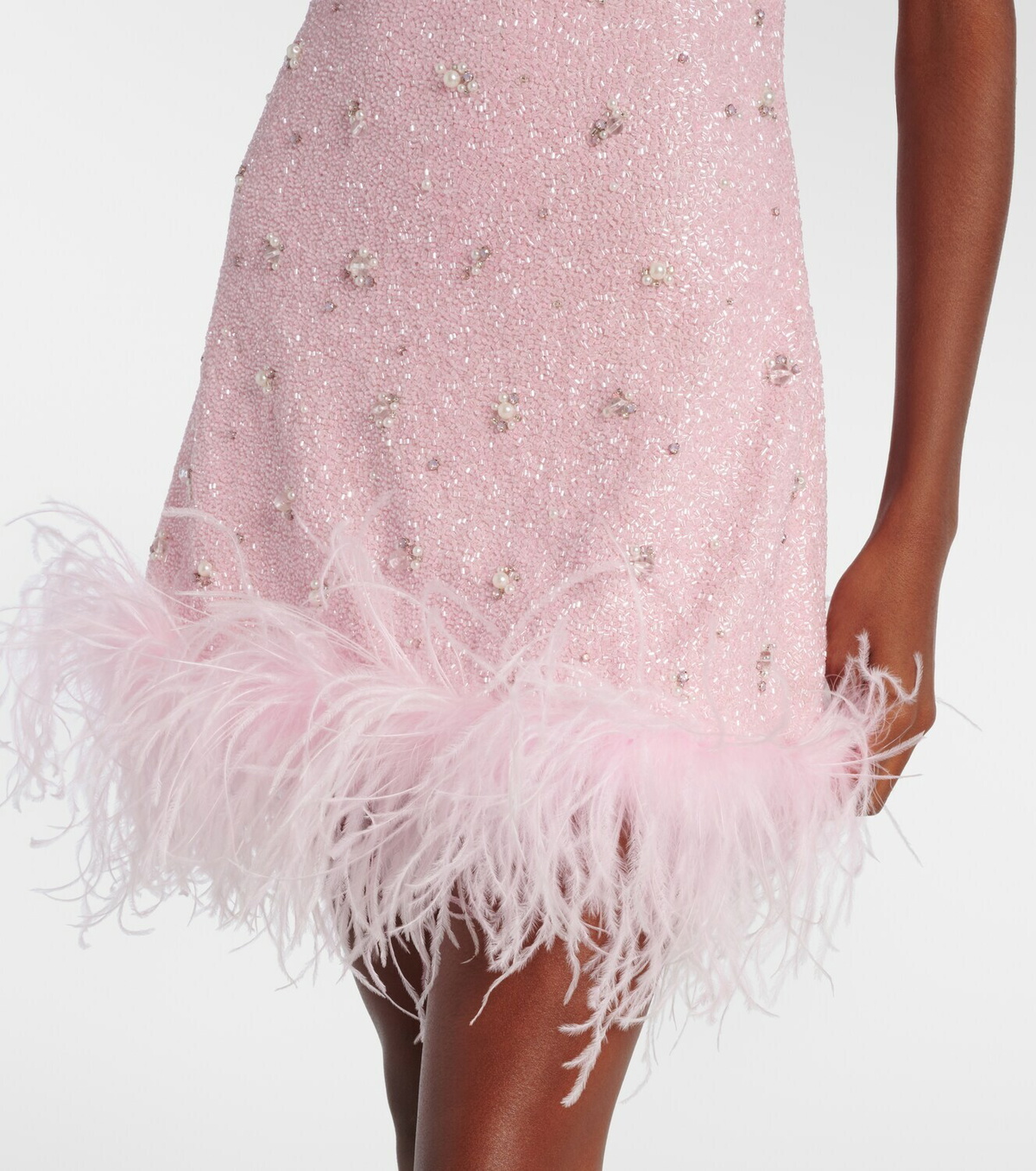 Clio Peppiatt Coralina crystal-embellished minidress