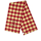 Acne Studios Men's Cassiar Check Narrow New Scarf in Burgundy/Yellow