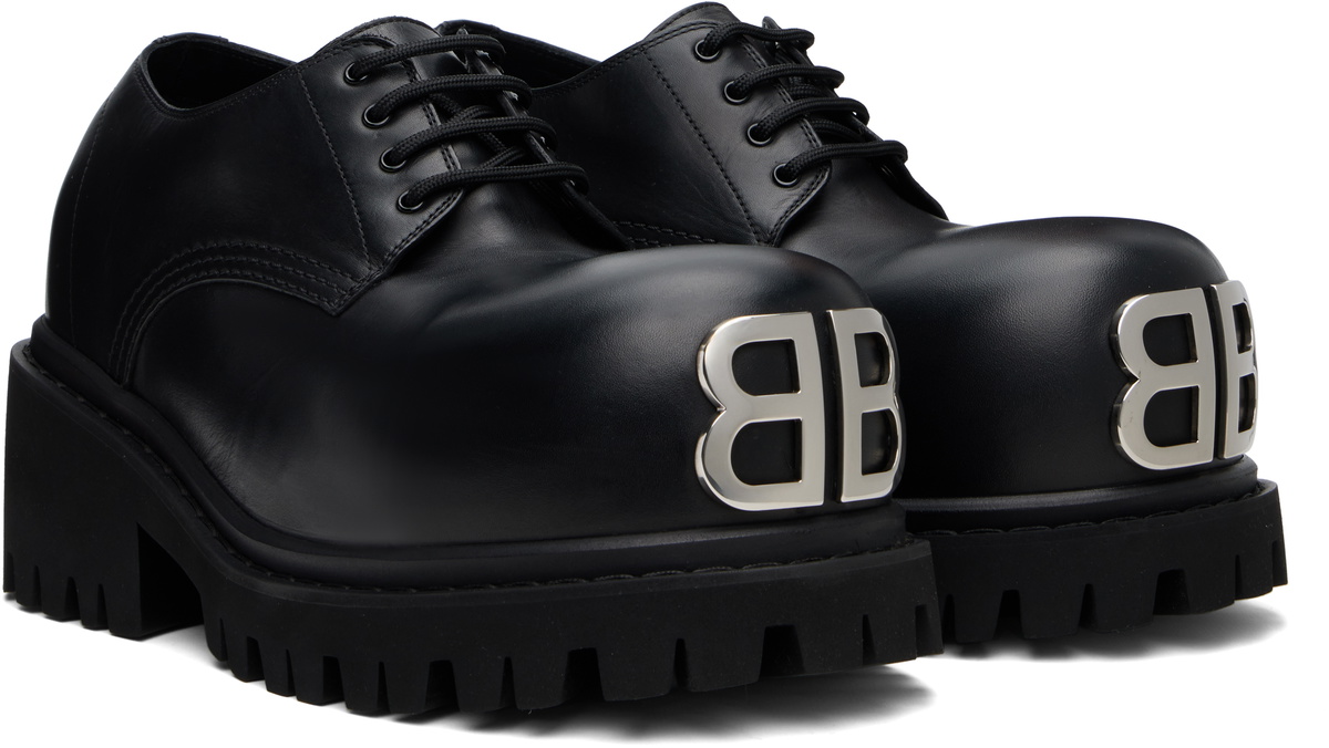 balenciaga stomper derby　41 Balenciaga Black Stomper Derbys Balenciaga
