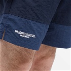 Neighborhood Men's Nylon Logo Swim Short in Navy