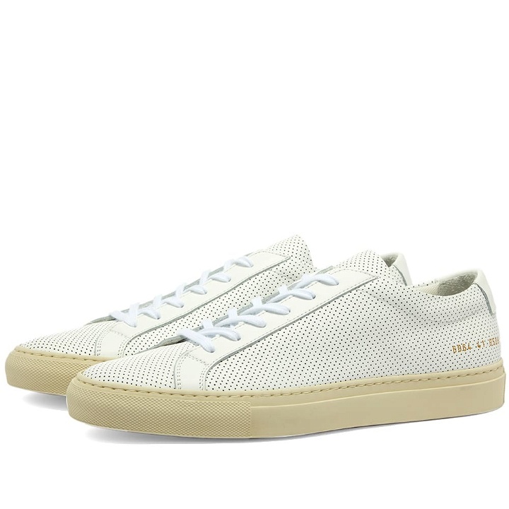 Photo: Woman by Common Projects Achilles Low Perforated