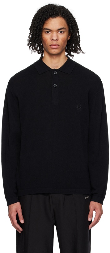 Photo: Izzue Black Embroidered Polo