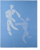 The Conran Shop Blue & Gray Pieces Dancing Figures Throw