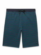 Paul Smith - Straight-Leg Striped Cotton and Modal-Blend Piqué Shorts - Green