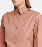 Alaïa Cotton poplin peplum shirt