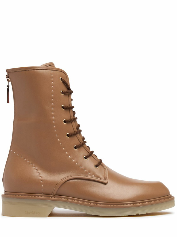 Photo: MAX MARA 20mm Urban Leather Combat Boots