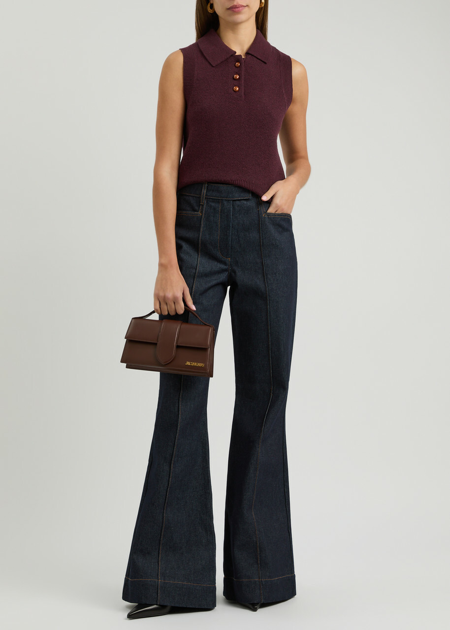 Remain BY Birger Christensen Wool Polo Vest Dark Red