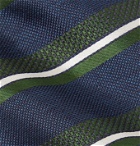 Bigi - 8cm Striped Silk-Jacquard Tie - Blue