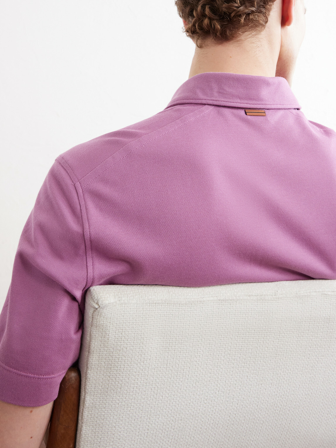 Zegna - Cotton-Jersey Polo Shirt - Pink