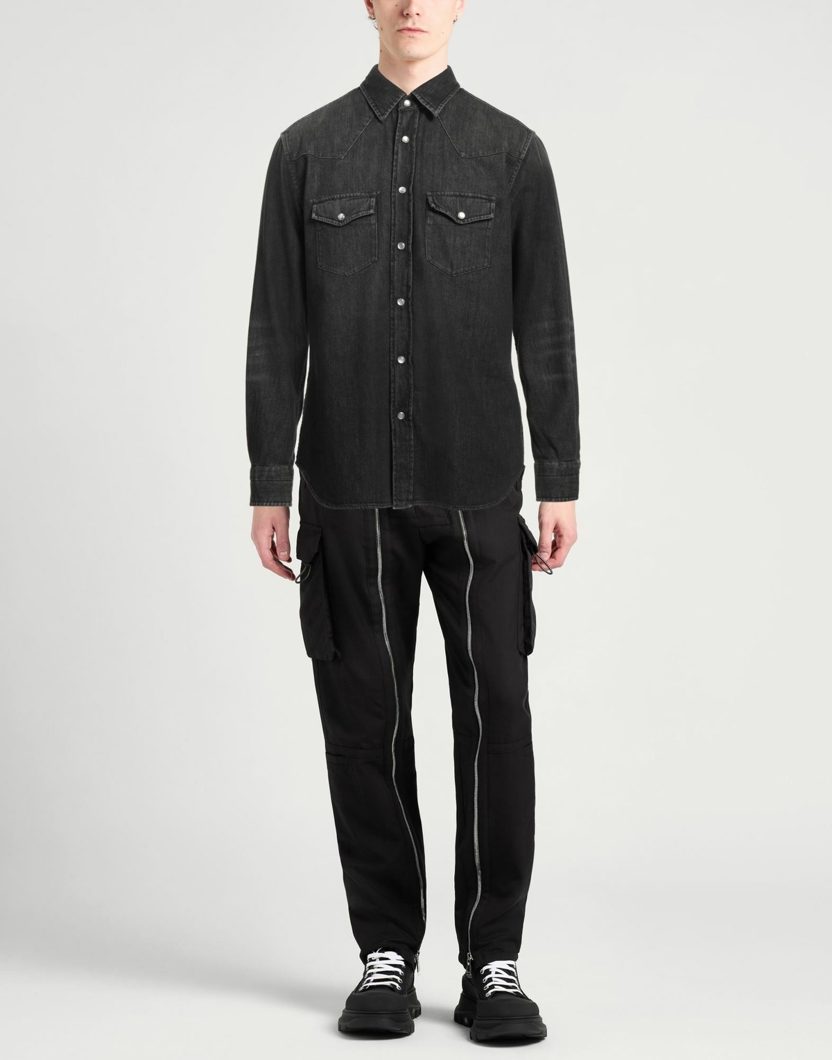 Tom Ford Mens Denim shirt in Black